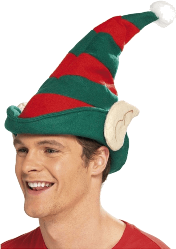 Ears And Hat Of Elf Clipart (599x949), Png Download