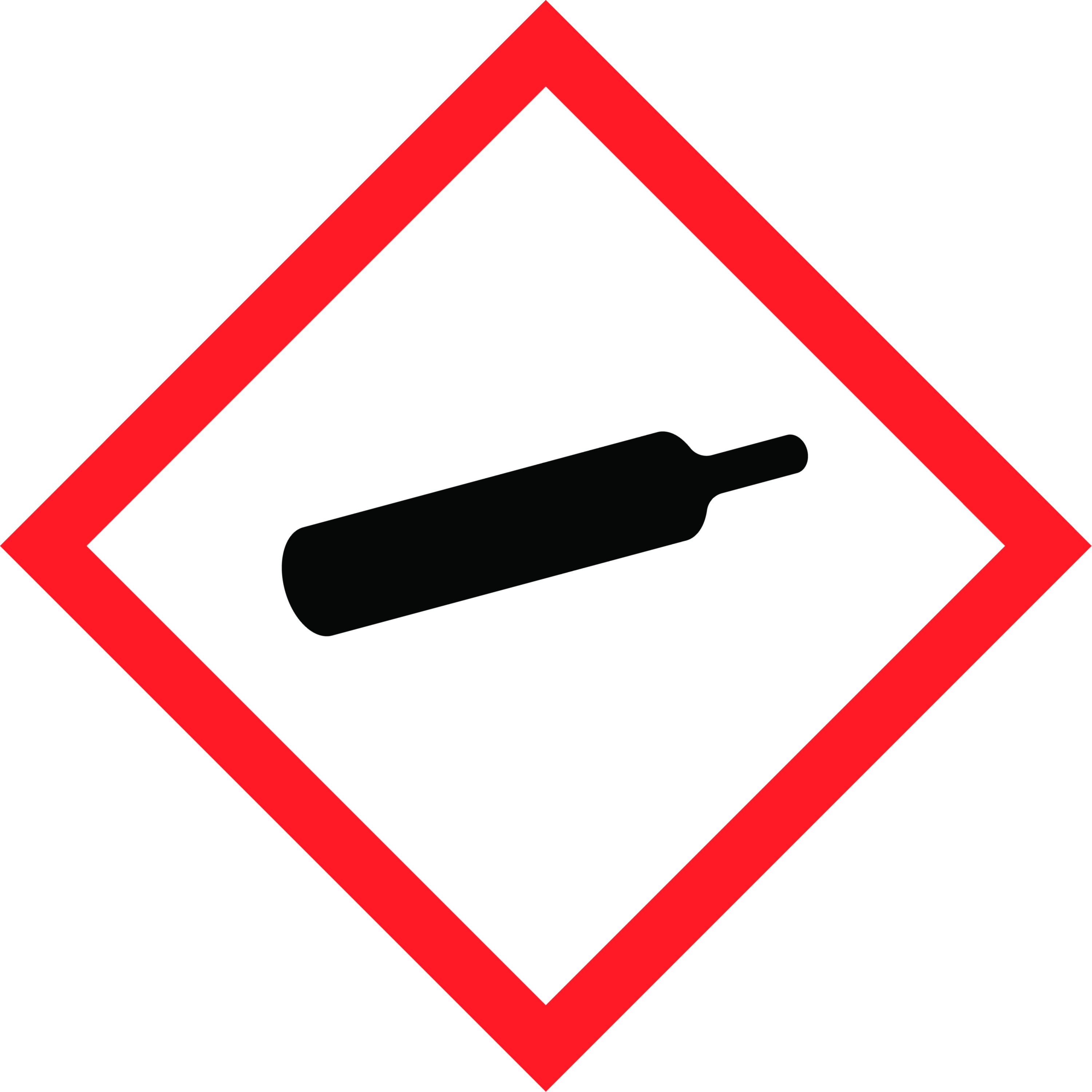 Warning - Ghs Compressed Gas Symbol Clipart (3000x3000), Png Download