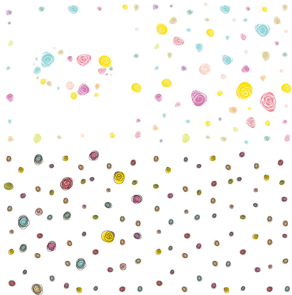 Scribble Flower Pattern Cs By Dragonart - Polka Dot Clipart (1000x1000), Png Download