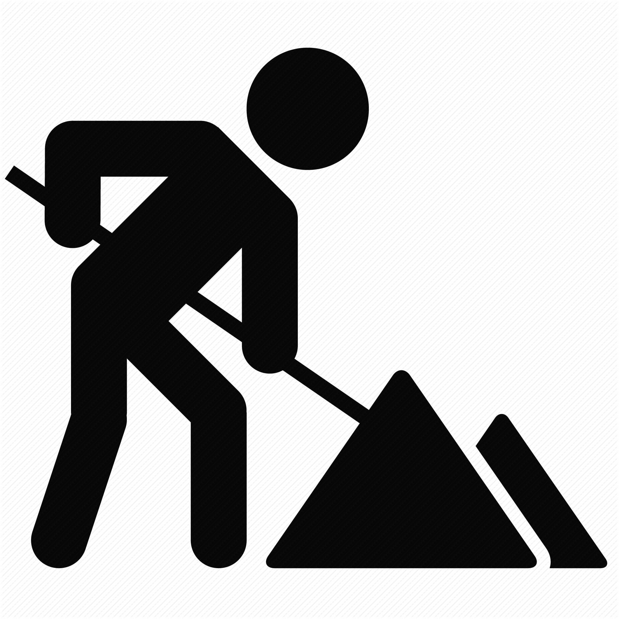Png Man Digging - - Under Construction Stick Figure Clipart (2118x2118), Png Download