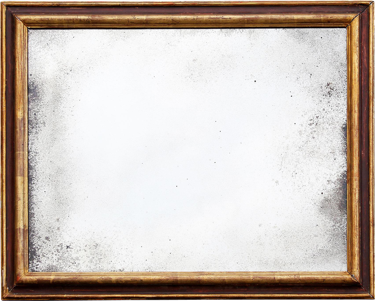 French Wall Mirror In Gilded Painted Wood Frame - Paint Wooden Frame Clipart (1280x1280), Png Download