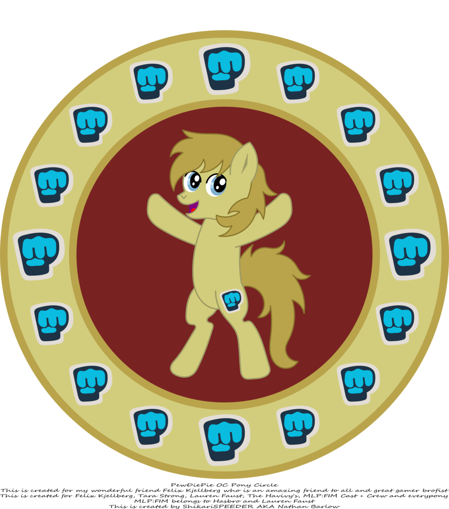 Shikarispeeder, Brofist, Circle, Pewdiepie, Ponified, - Circle Clipart (903x1024), Png Download