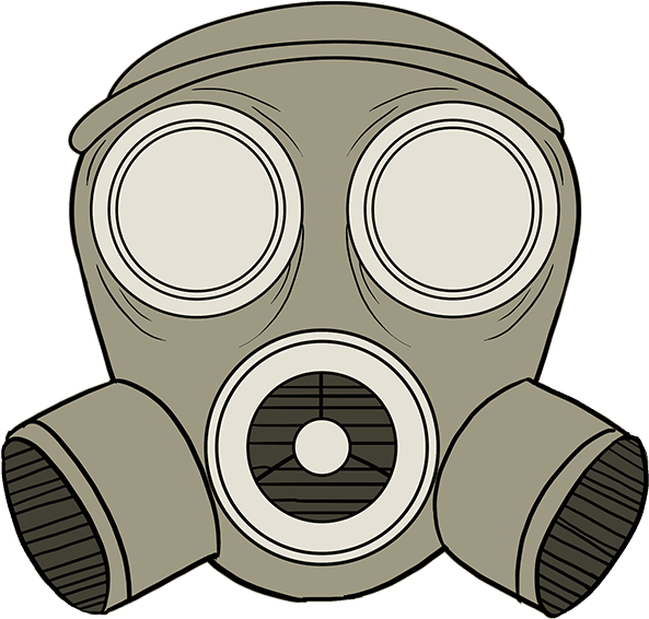 How To Draw A Really Easy Tutorial - Gas Mask Easy Drawing Clipart (680x678), Png Download
