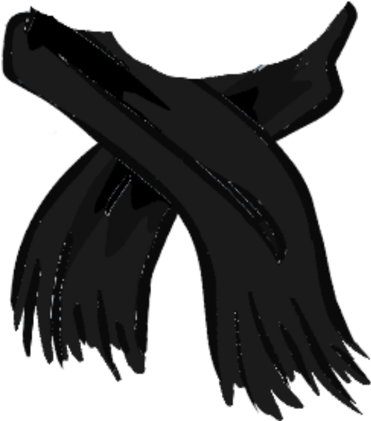 Black Scarf Png Clipart (753x854), Png Download