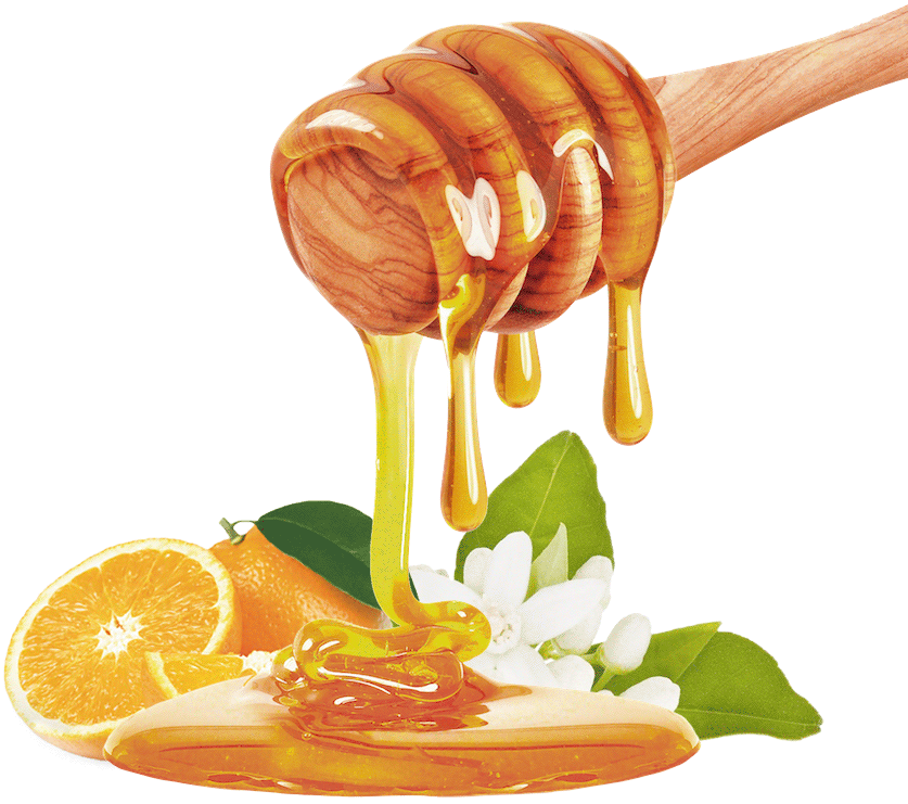 Honey Type Azahar - Honey On Fruits Clipart (900x885), Png Download