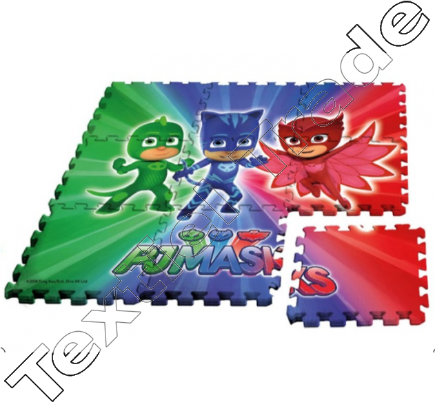 Pj Masks Foam Puzzle /mat - Pj Masks Mat Clipart (630x630), Png Download