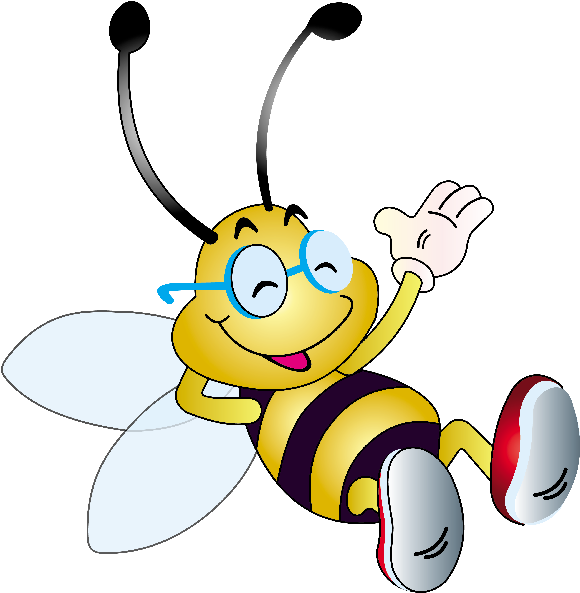Honey Bee Images Cartoon Png - Transparent Background Bee Png Clipart (580x593), Png Download