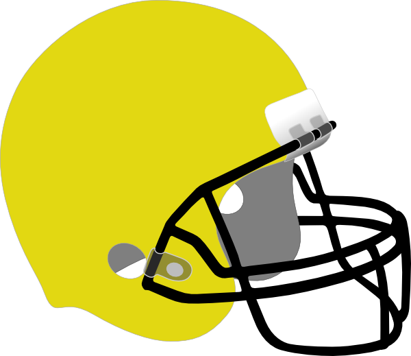 28 Collection Of Yellow Football Helmet Clipart - White And Blue Football Helmet - Png Download (600x519), Png Download
