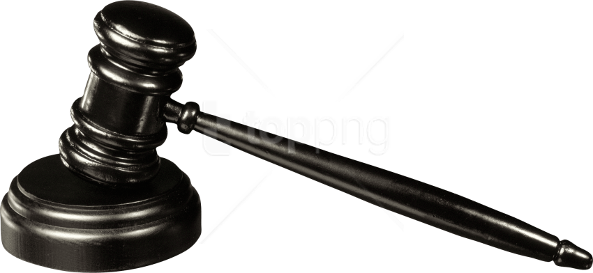 Free Png Gavel Png Images Transparent - Black And White Gavel Clipart (850x392), Png Download