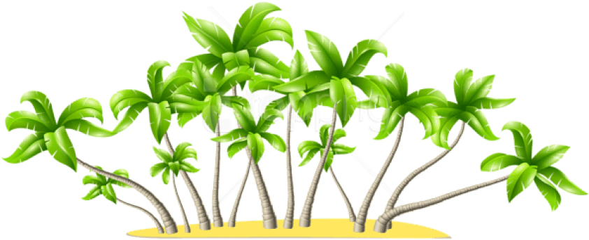 Free Png Download Palm Trees Clipart Png Photo Png - Coconut Trees * .png Transparent Png (850x363), Png Download