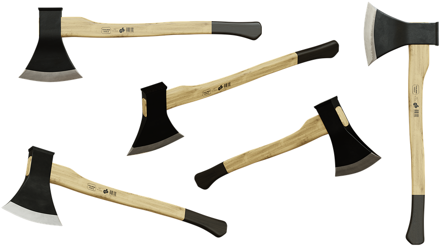 Axe Ax Wood Style Split Isolated 3d Blender - Axe Clipart (960x539), Png Download