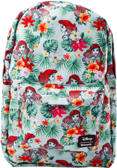 The Little Mermaid Ariel Tropical Loungefly Backpack - Laptop Bag Clipart (600x600), Png Download