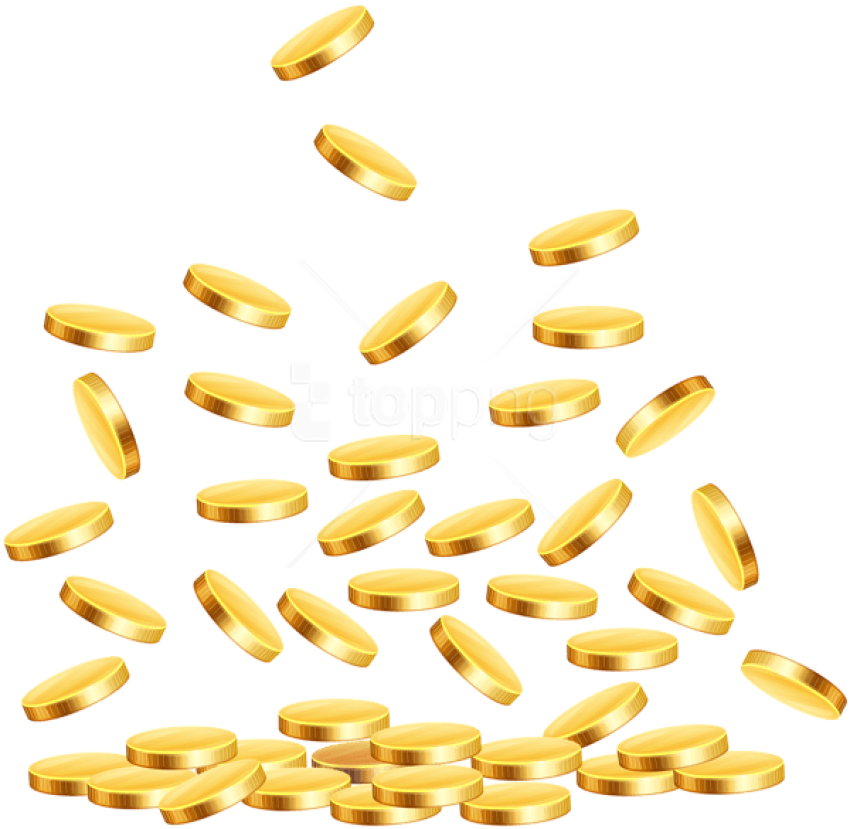 Free Png Download Falling Coins Clipart Png Photo Png - Coins Falling Transparent Background (850x829), Png Download