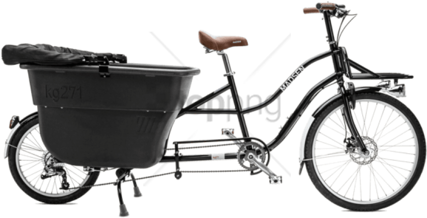 Free Png Download Bike With Kids Bucket On Back Png - Bucket Bike Clipart (850x434), Png Download