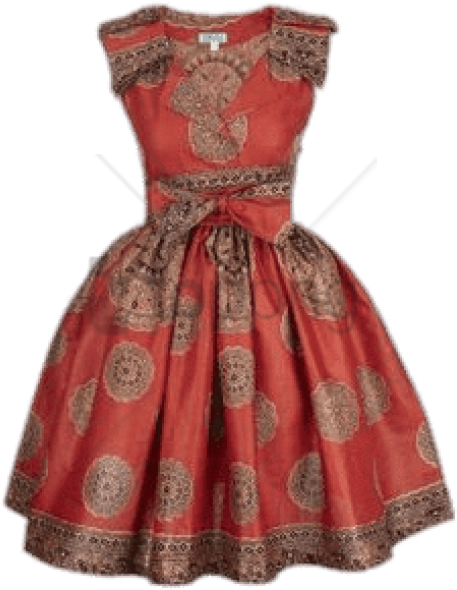 Free Png Red Capulana Dress Png Image With Transparent - Chitenge Designs Clipart (480x678), Png Download