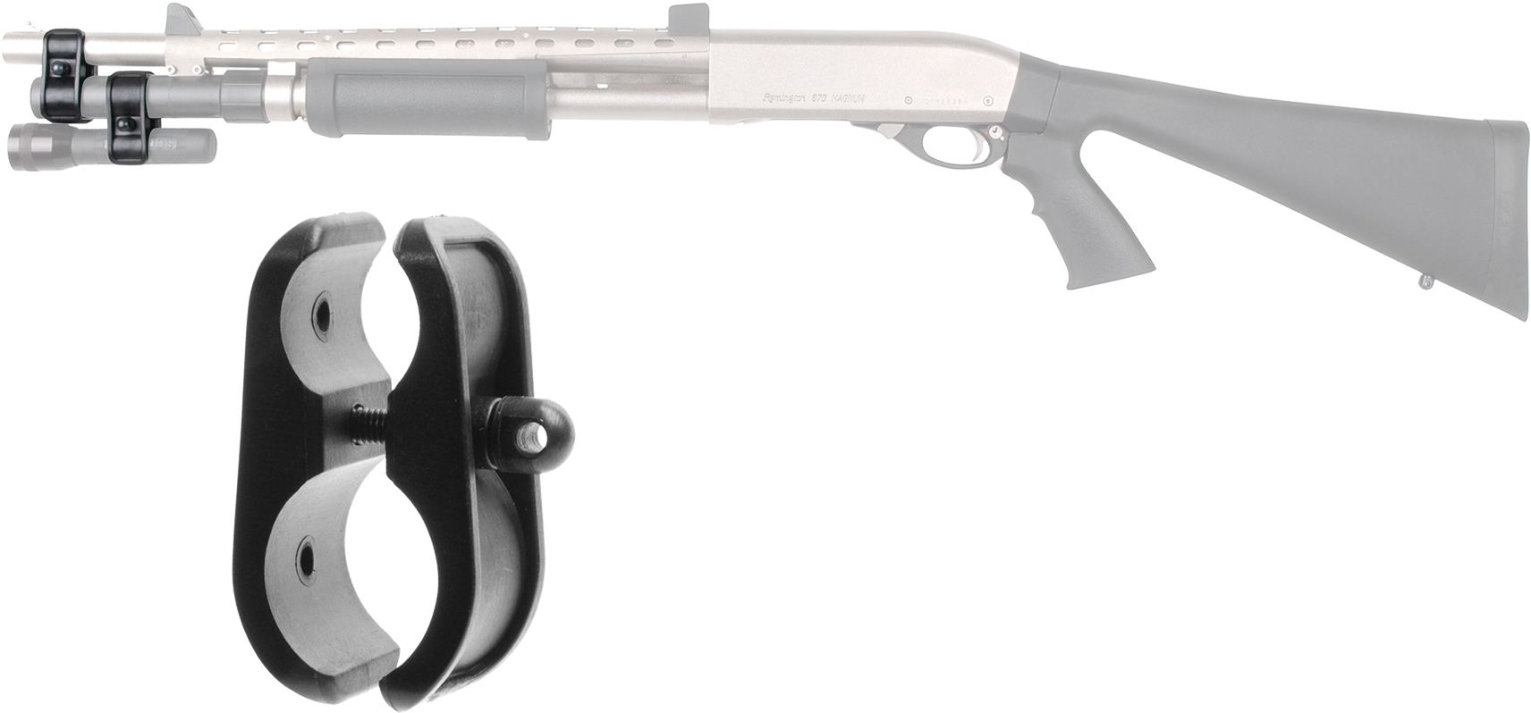 11646 - Pistol Grip Shotgun Clipart (1800x924), Png Download
