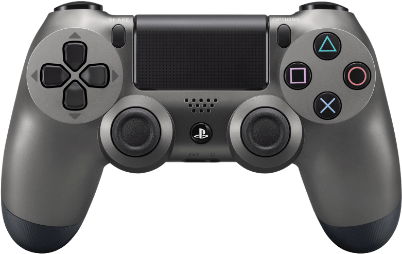 Sony Ps4 Wireless Dualshock 4 Controller Steel Black - Ps4 Dualshock 4 Silver Clipart (786x587), Png Download