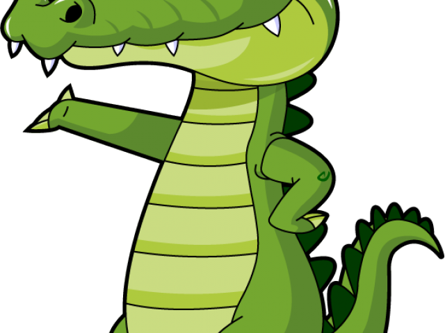 Alligator Clipart Transparent Background - Cartoon Alligator - Png Download (640x480), Png Download