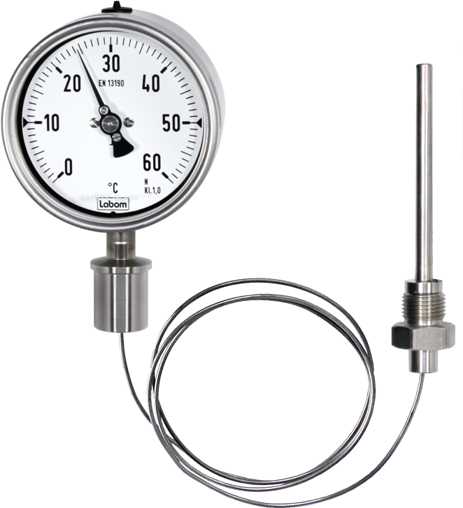 Gas Expansion Thermometer Ns 100/160, Capillary - Gauge Clipart (800x1000), Png Download