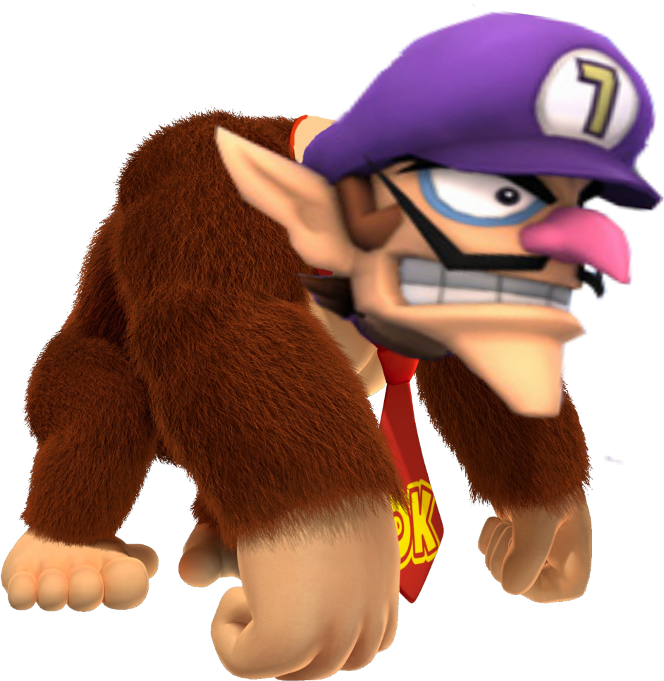 Waluigis Head On Things - Donkey Kong Country Returns Clipart (1280x1381), Png Download