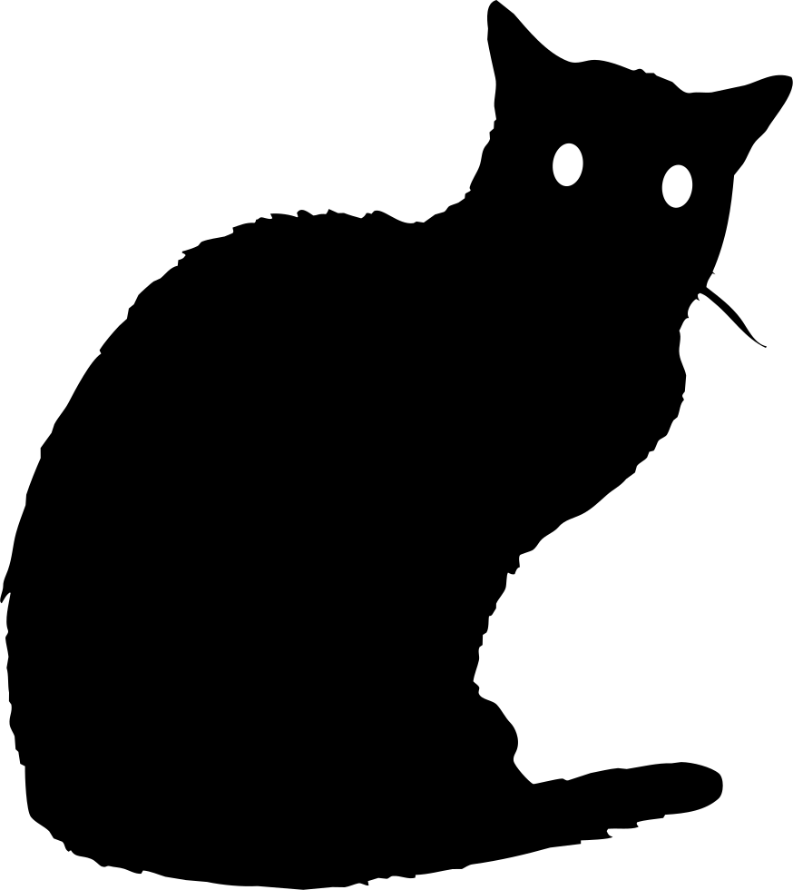 Black Cat Comments - Imagen De Gato Para Halloween Clipart (874x980), Png Download