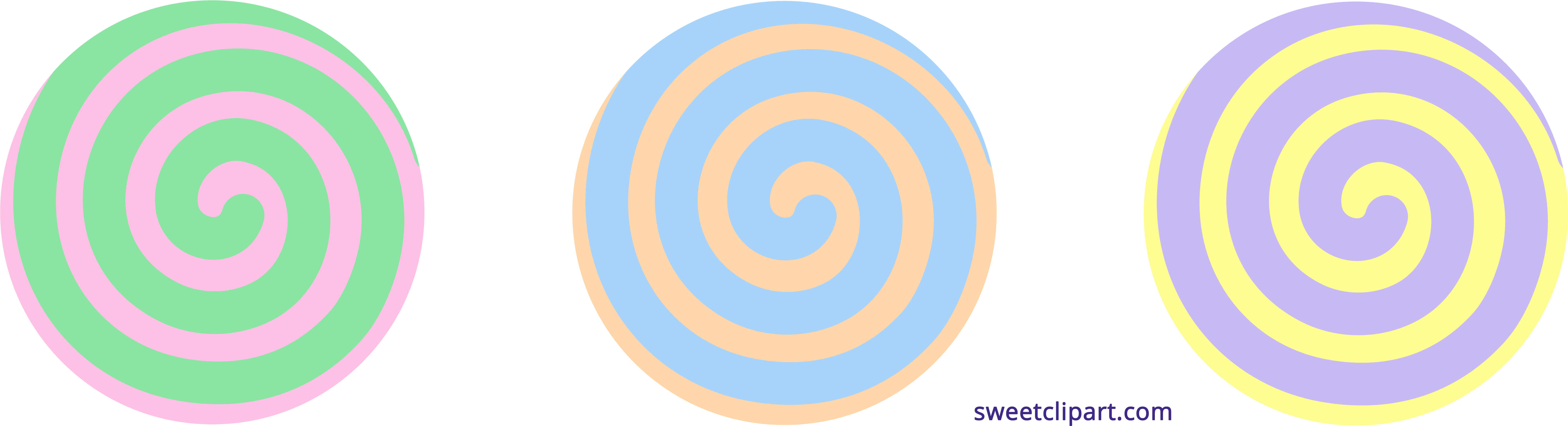 Spiral Clipart Student - Pastel Candy Png Transparent Png (7807x2196), Png Download