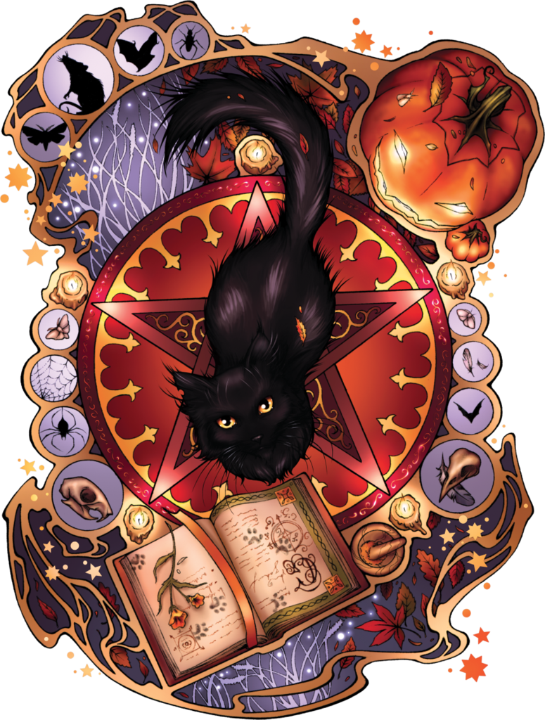 Black Cat Magic Clipart (775x1024), Png Download