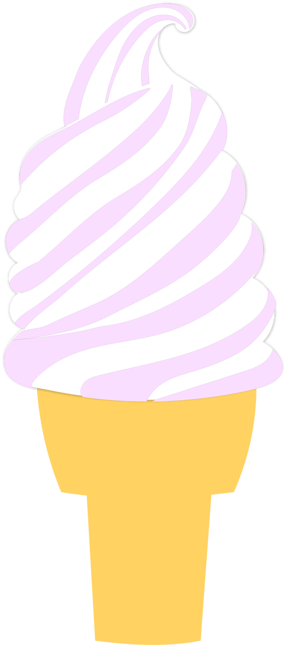 Larger Clipart Ice Cream Cone - Soft Serve Ice Creams - Png Download (569x1280), Png Download