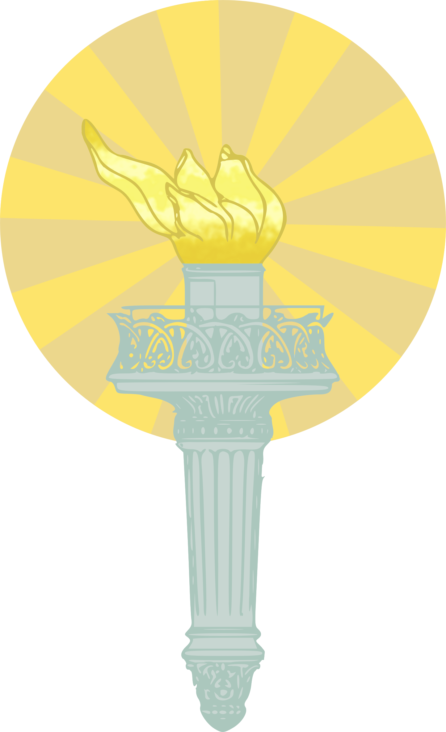 Big Image - Liberty Torch Clipart (1444x2370), Png Download