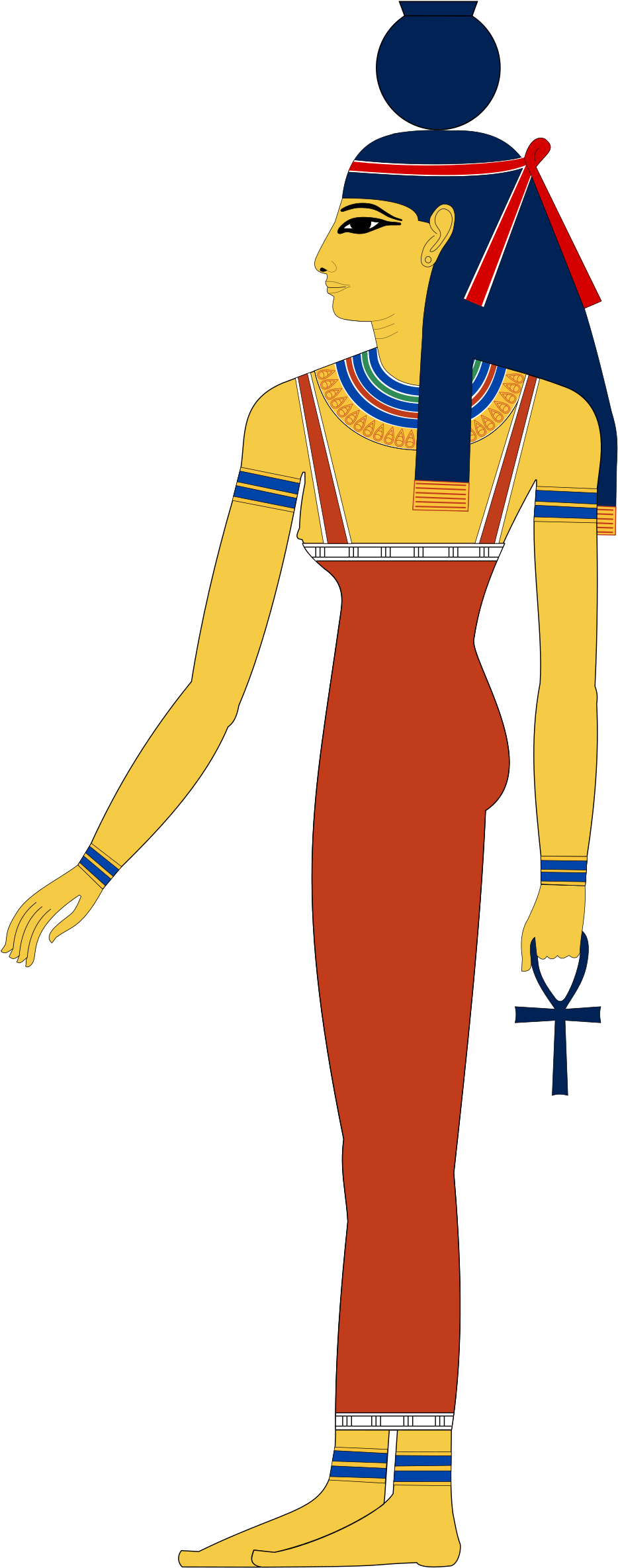Ancient Egyptian God Nut Clipart (1200x2434), Png Download