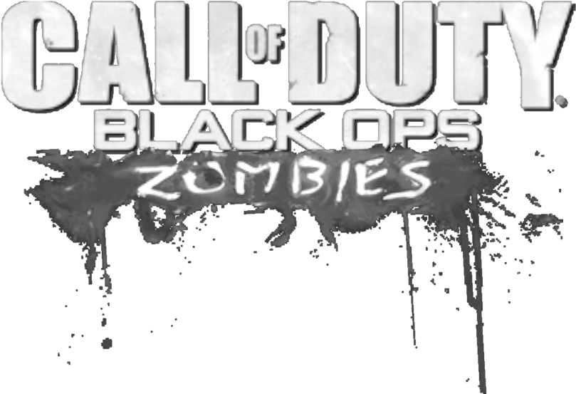 Call Of Duty Black Ops Zombies Logob And W By - Call Of Duty: Black Ops Clipart (1024x620), Png Download