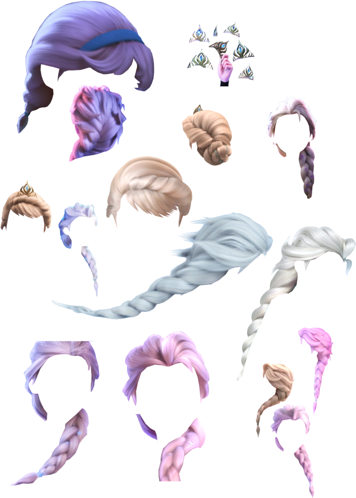 Elsa Hair Transparent Background Clipart (776x1028), Png Download