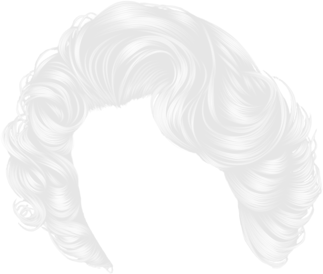 Download White Wig Png - Wig Long Hair Transparent Background Clipart