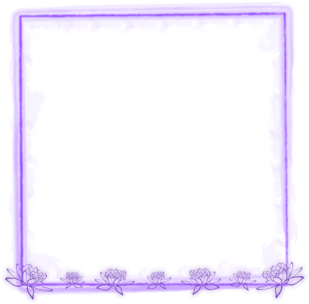 Soft Lotus Flower Watercolor Border Frame Floral Purple - Paper Product Clipart (640x640), Png Download