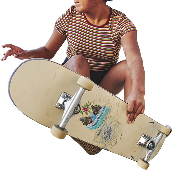 Sarah Arnoff - Longboard Clipart (1000x586), Png Download