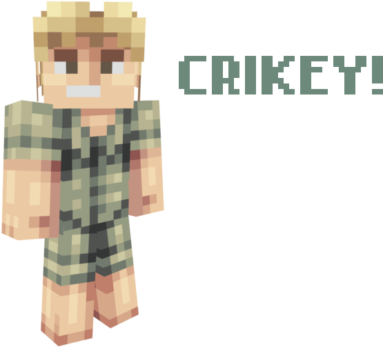 Undefined - Steve Irwin Minecraft Skin Clipart (640x640), Png Download