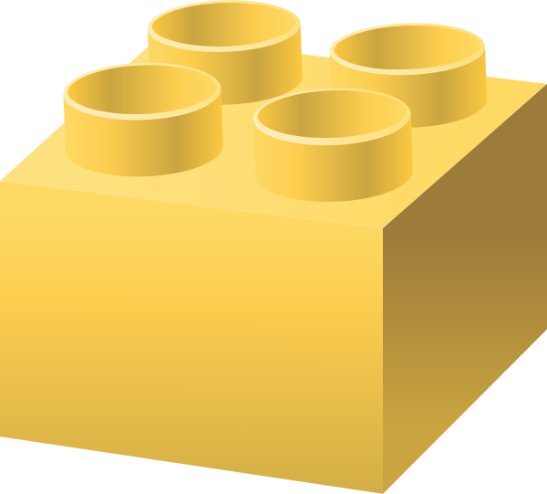 Lego Png - Yellow Lego Brick Png Clipart (600x541), Png Download
