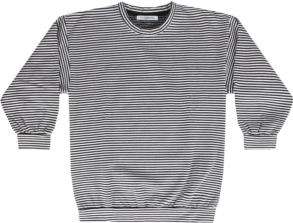 Mingo Oversized Sweater Stripes - Long-sleeved T-shirt Clipart (960x720), Png Download
