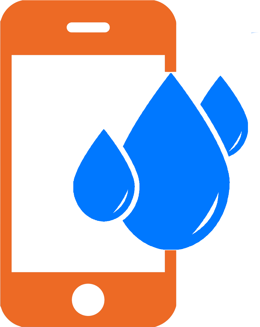 Water Damage Repair - Damage Mobile Phone Png Clipart (1057x1328), Png Download