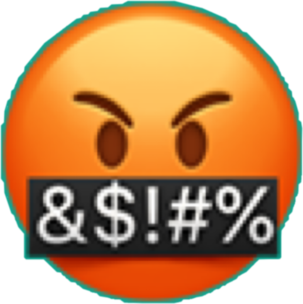#emoji #angry #somuchangry #wütend #&$ #% #freetoedit - 🤬 Emoji Clipart (1024x1026), Png Download