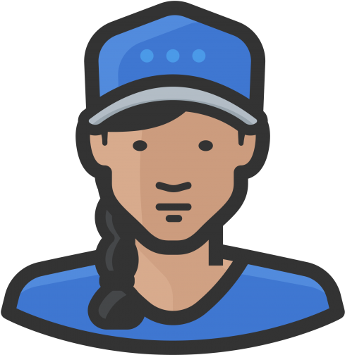 Girl In Ballcap Emoji - Icon Clipart (866x650), Png Download