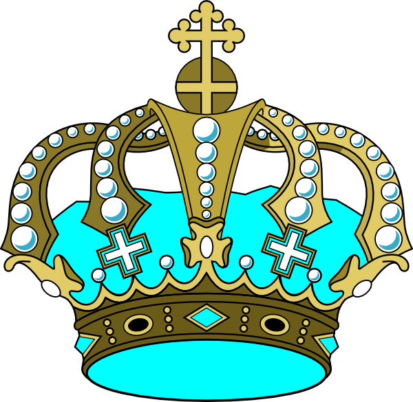 Blue And Gold King Throne Clipart (600x585), Png Download