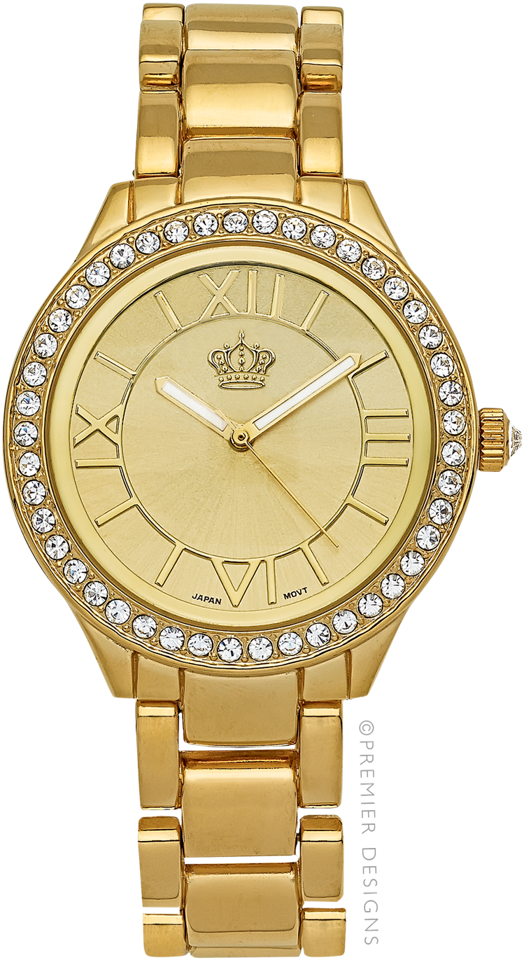 Gold Mens Roman Numerals Watch Clipart (1024x1611), Png Download