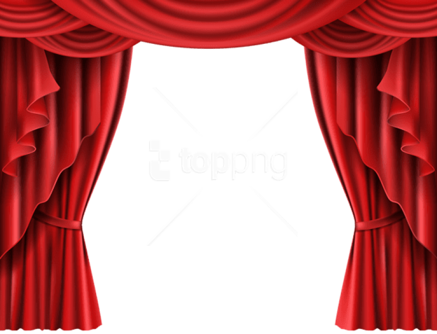 Free Png Download Red Theater Curtain Transparent Clipart - Stage Curtain Png (850x649), Png Download