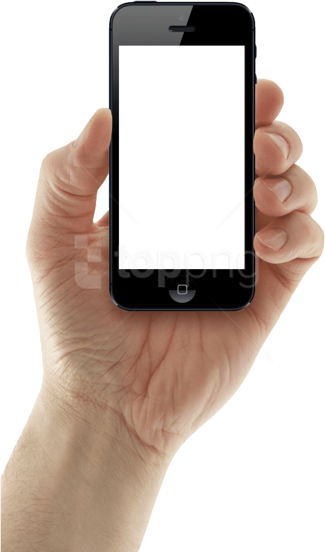 Free Png Download Hand Holding Iphone Png Images Background - Man Hand Holding Phone Clipart (480x813), Png Download