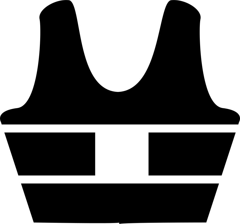 Clipart Black And White Download Bullet Proof Vest - Bullet Proof Vest Silhouette - Png Download (980x916), Png Download