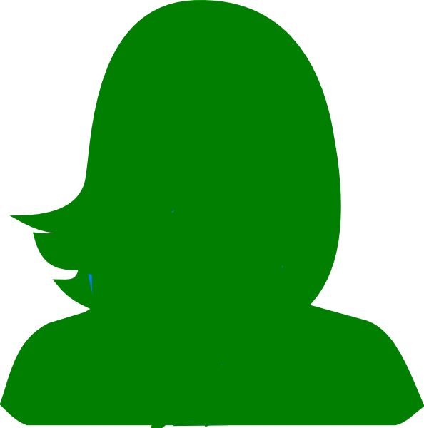 Green Silhouette Clipart (594x600), Png Download