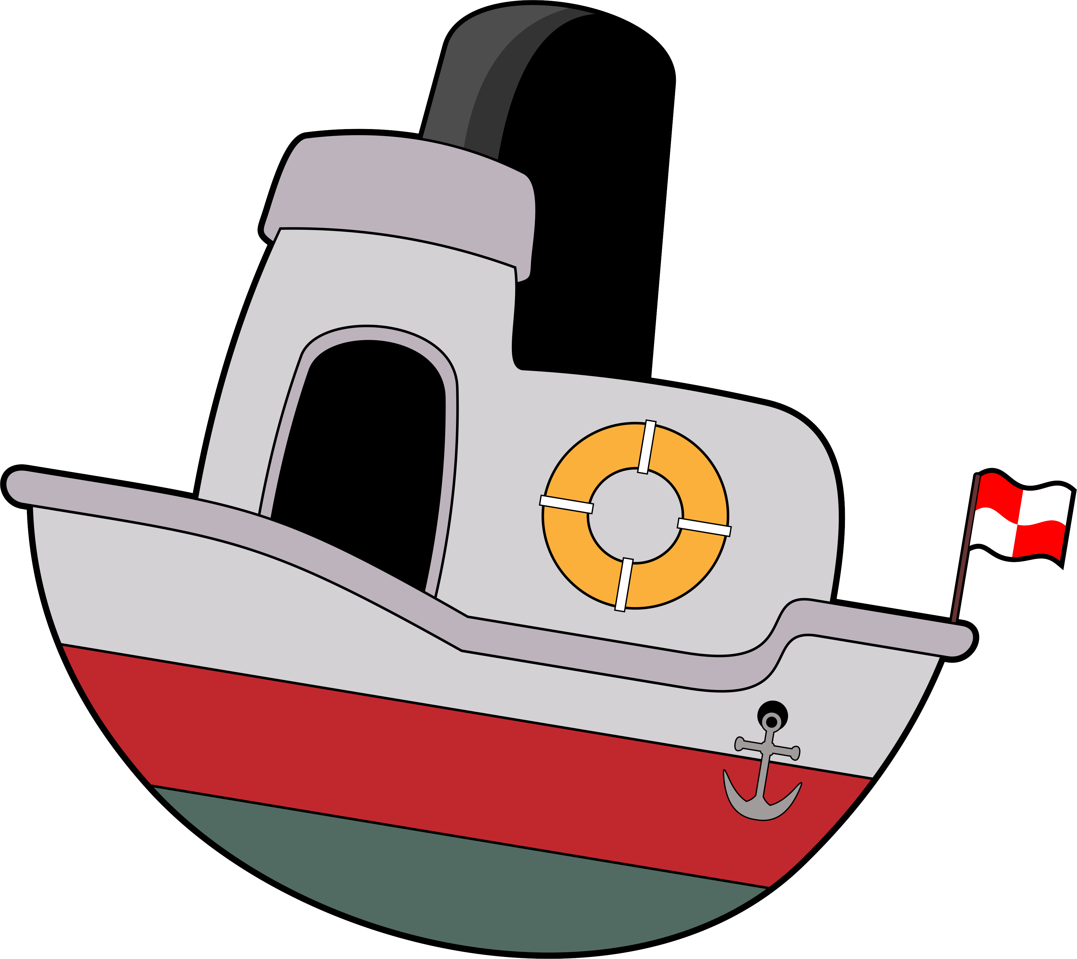 Pirate Ship Images - Perahu Kartun Png Clipart (3689x3284), Png Download