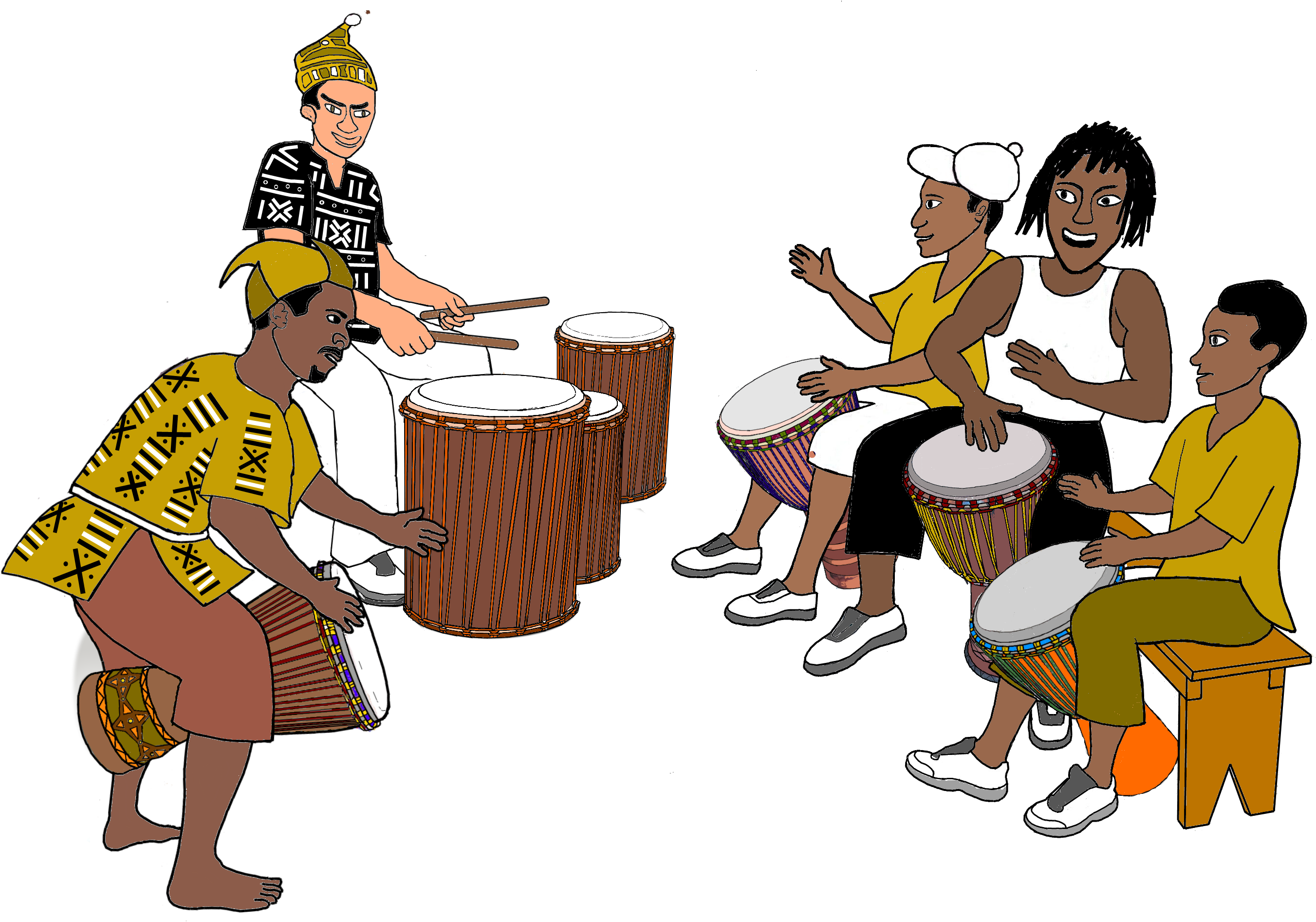 Africa Clipart African Drum - Png Download (2703x1893), Png Download