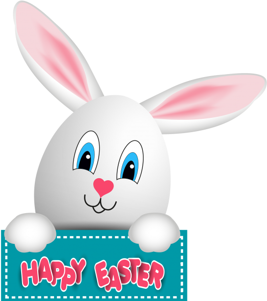 Happy Easter Bunny - Easter Bunny Png Transparent Clipart (579x600), Png Download